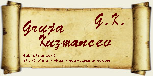 Gruja Kuzmančev vizit kartica